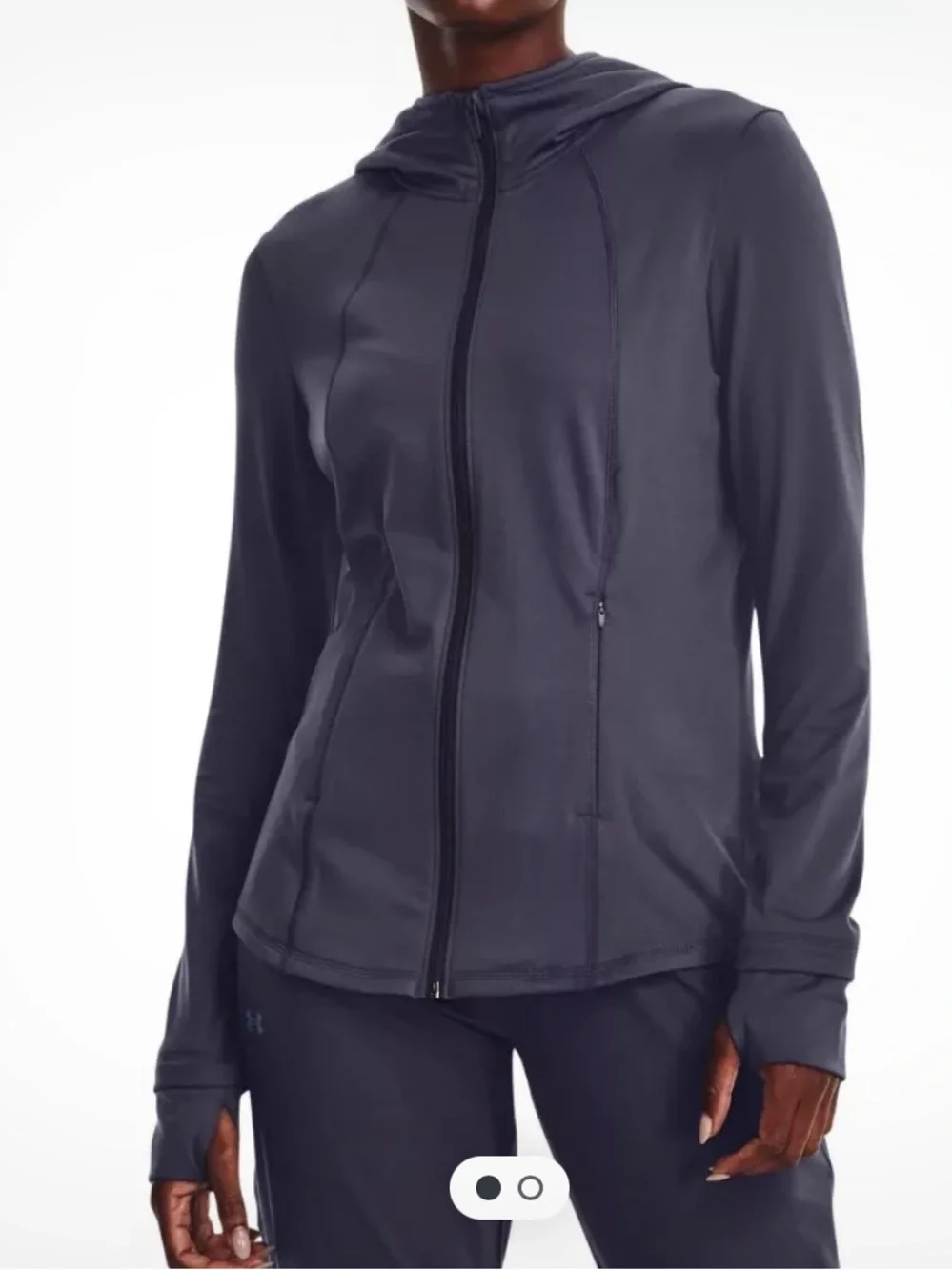 Under Armour Meridian hooded full zip black jacket women’s M